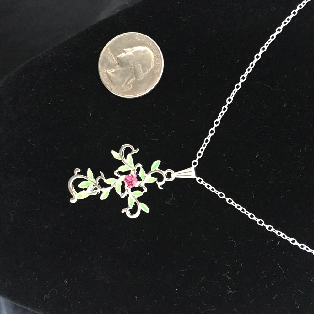 Fashion Cross Gem Necklace - Picture 6 of 7